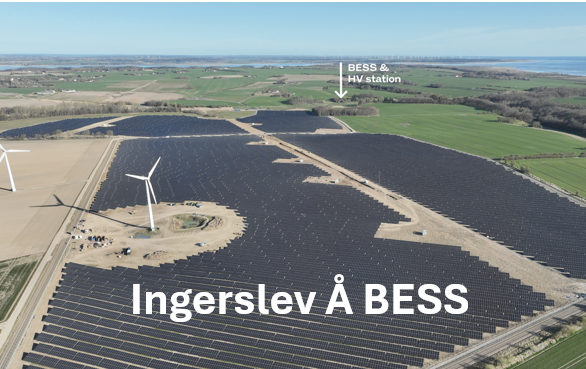 Battery energy storage units at the Ingerslev Å site